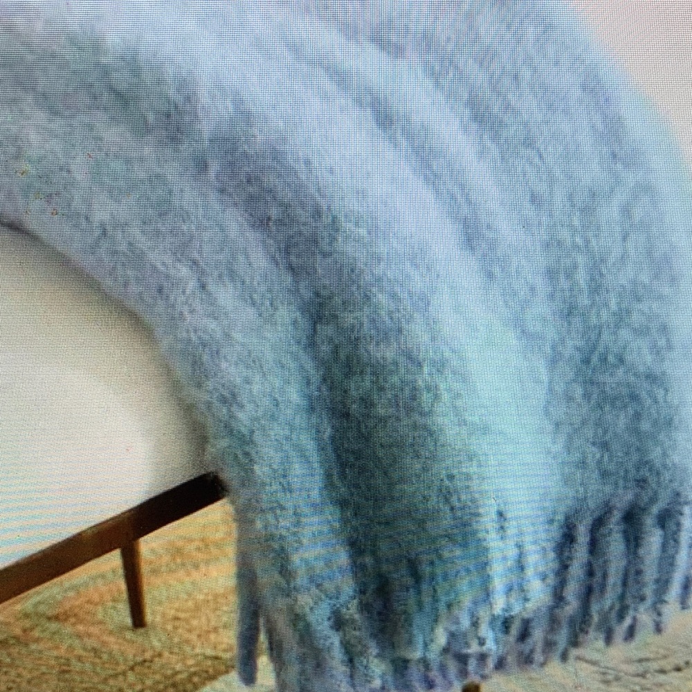 Serena & Lily Albion Mohair Throw - Navy